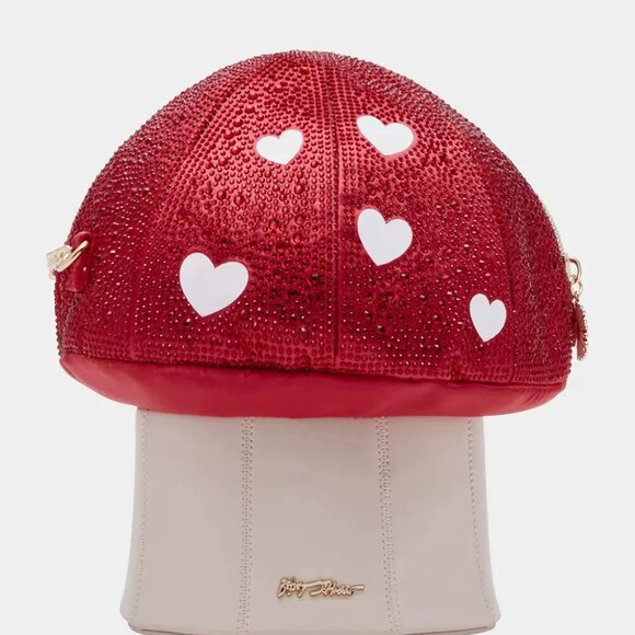 Betsey Johnson Kitsch Mush Love Crossbody Bag Mushroom & Butterfly New Sealed - Picture 6 of 14